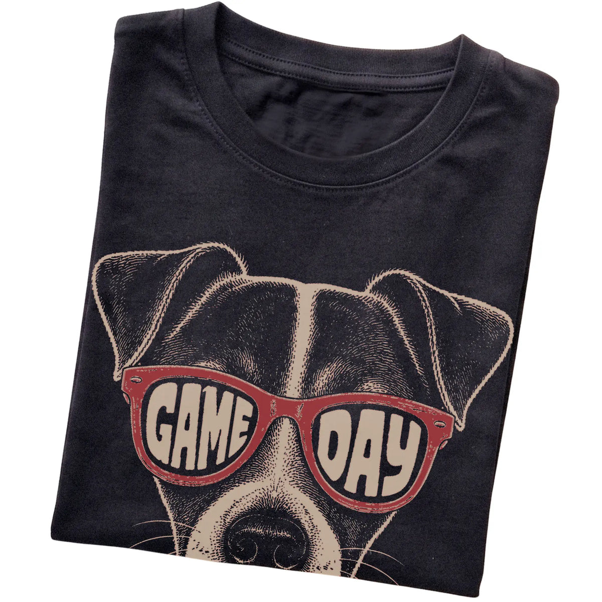 Black Jack Russell Game Day Sunglasses T-shirt, folded