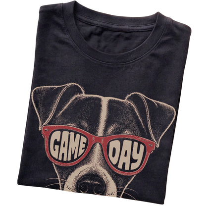 Black Jack Russell Game Day Sunglasses T-shirt, folded