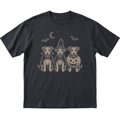 Black Jack Russell Halloween Costume T-shirt, flat view