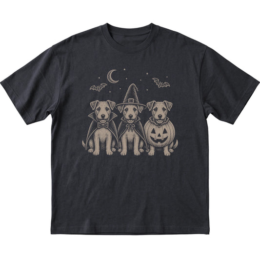 Black Jack Russell Halloween Costume T-shirt, flat view