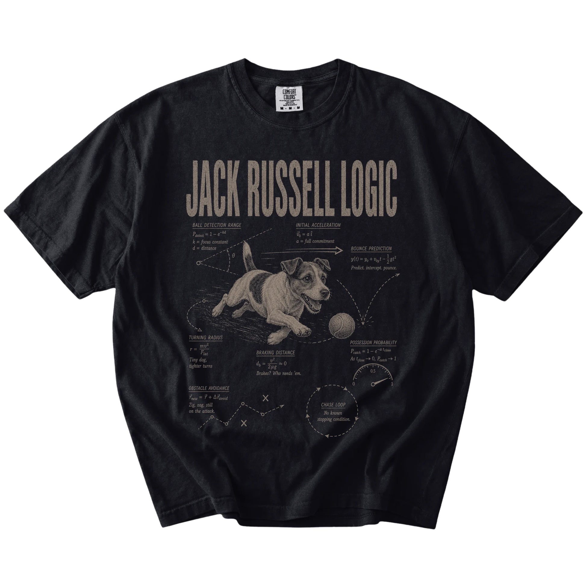 Black Jack Russell Logic T-Shirt laid flat