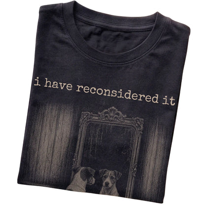 Black Jack Russell Terrier The Answer Is Still No T-shirt, folded view
