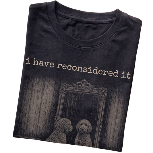 Black Labradoodle The Answer Is Still No T-shirt, folded view