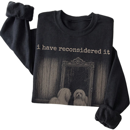 Black Maltese The Answer Is Still No sweatshirt, folded view