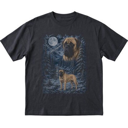 Mastiff Forest Moon T-Shirt in Black