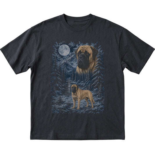 Mastiff Forest Moon T-Shirt in Black