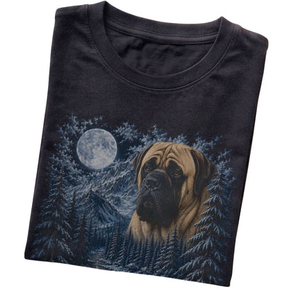 Mastiff Forest Moon T-Shirt in Black