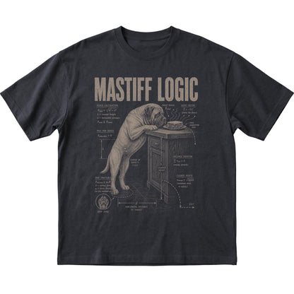 Black Mastiff Logic T-Shirt laid flat