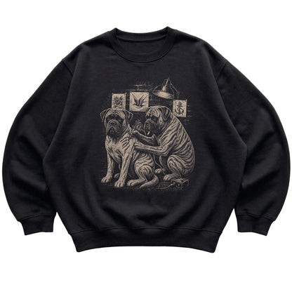 Black Mastiff Dog Tattoo Artist shirt laid flat