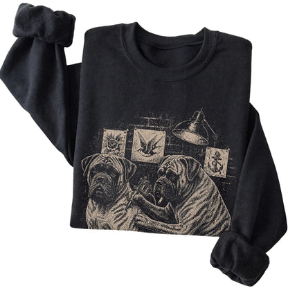 Black Mastiff Dog Tattoo Artist folded detail view