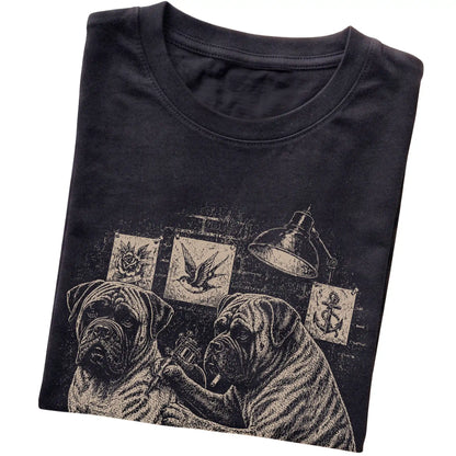 Black Mastiff Dog Tattoo Artist folded detail view