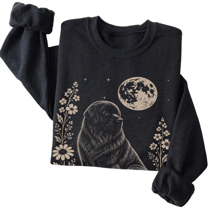 Black Moon Flowers Newfie sweatshirt, folded view