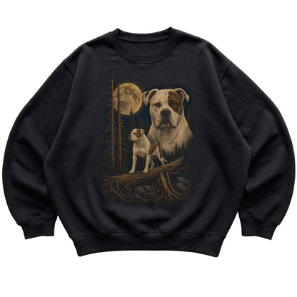 American Bulldog Wildwood Moon Sweatshirt in Black