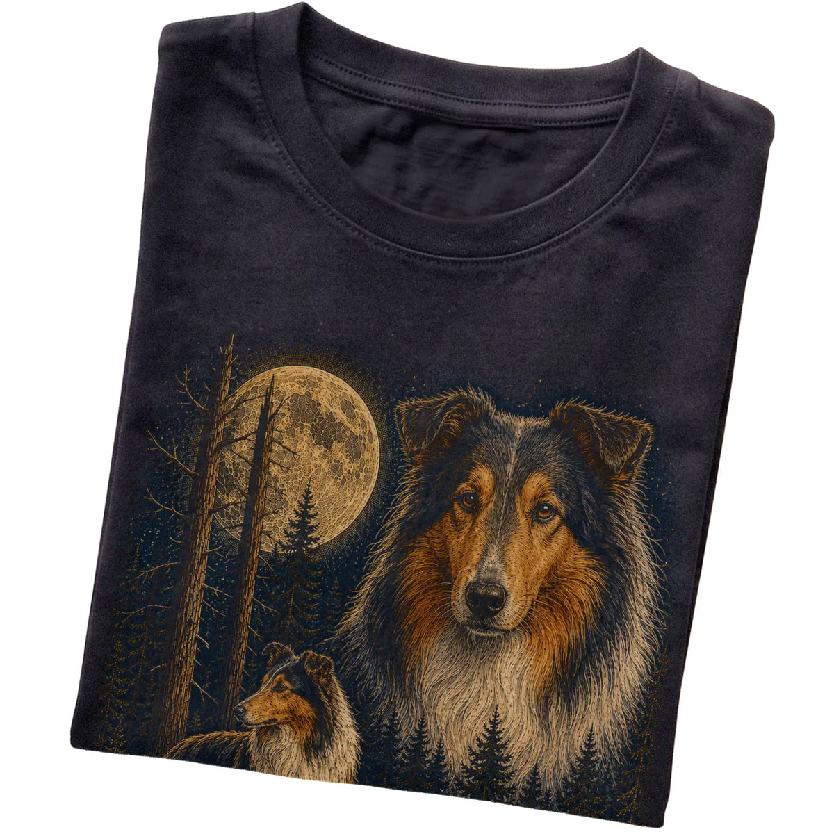 Collie Wildwood Moon T-Shirt in Black