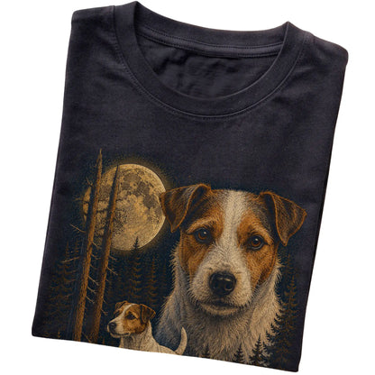 Jack Russell Wildwood Moon T-Shirt in Black