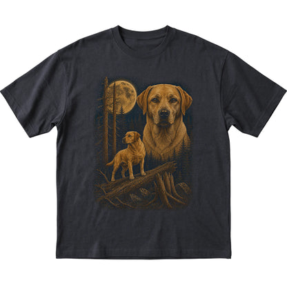 Labrador Retriever Wildwood Moon T-Shirt in Black