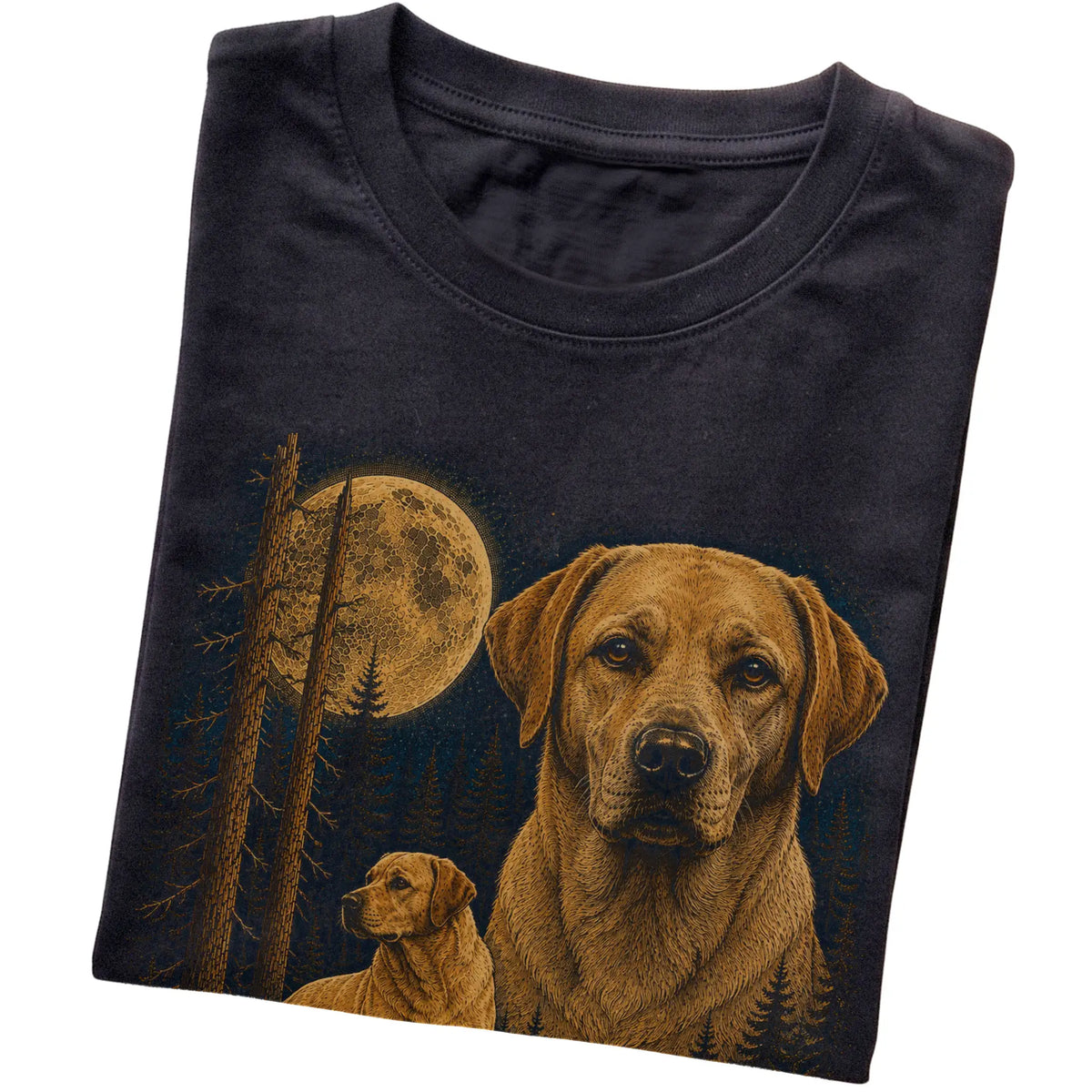 Labrador Retriever Wildwood Moon T-Shirt in Black
