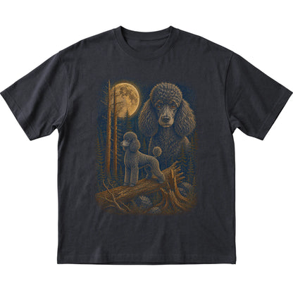 Poodle Wildwood Moon T-Shirt in Black