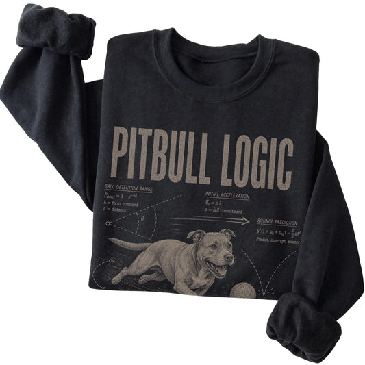 Black Pitbull Logic sweatshirt folded detail
