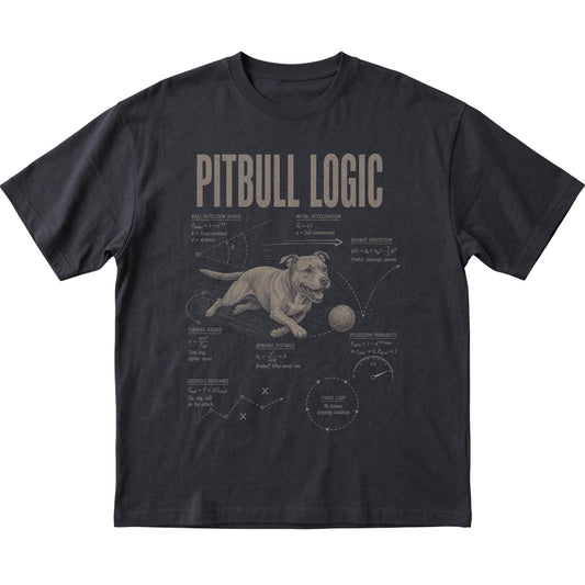 Black Pitbull Logic T-Shirt laid flat