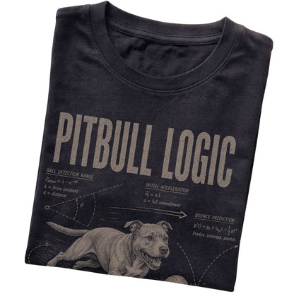 Black Pitbull Logic T-Shirt folded detail