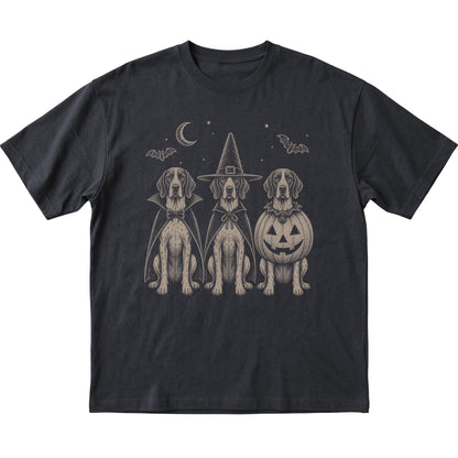 Black Pointer Halloween Costume T-shirt, flat view