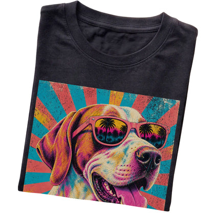 Folded Black softstyle T-shirt with a Retro Pointer Mama design