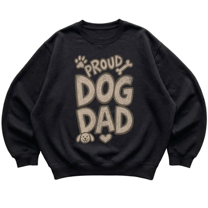 Black Proud Dog Dad laid flat
