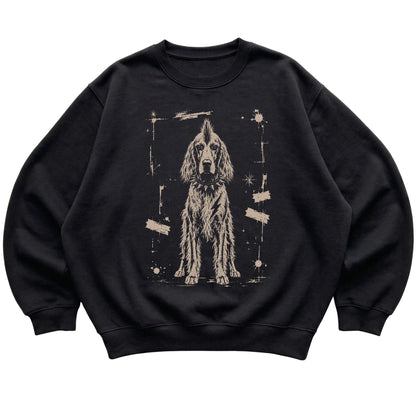 Black Punk Rock Irish Setter sweatshirt, flat view