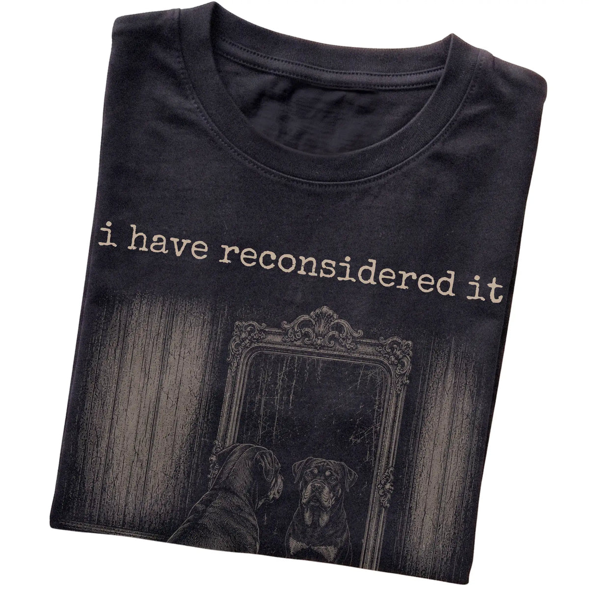 Black Rottweiler The Answer Is Still No T-shirt, folded view