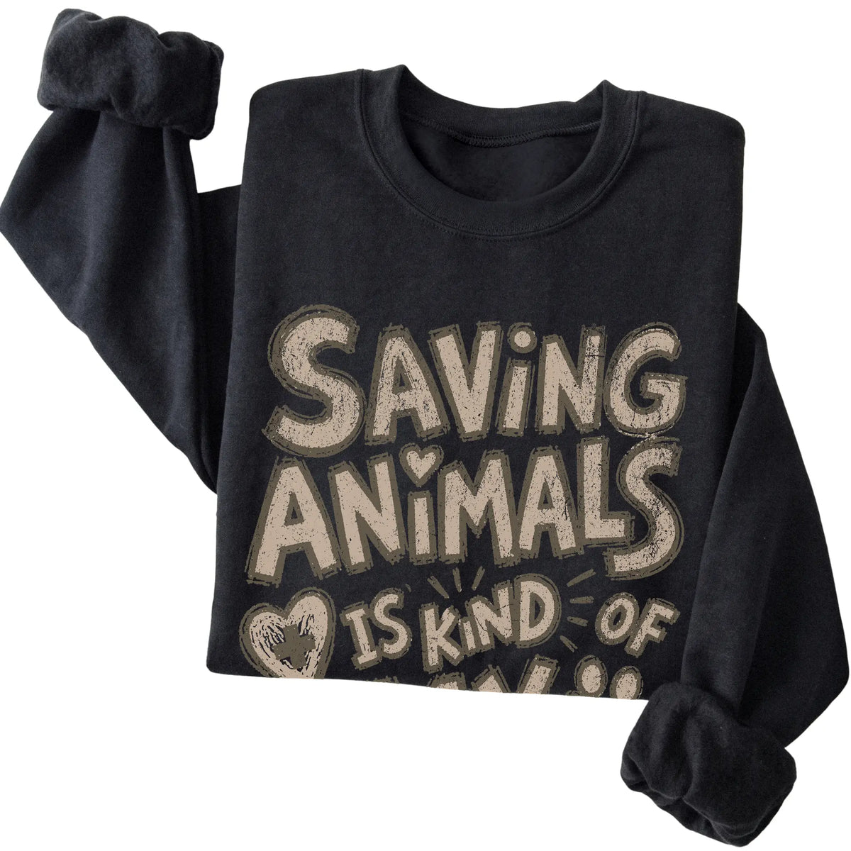 Black Saving Animals is kind of my thing folded detail