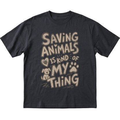 Black Saving Animals is kind of my thing laid flat