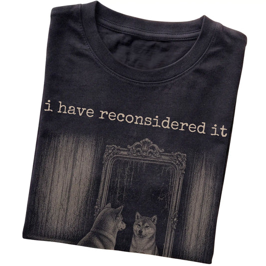 Black Shiba Inu The Answer Is Still No T-shirt, folded view