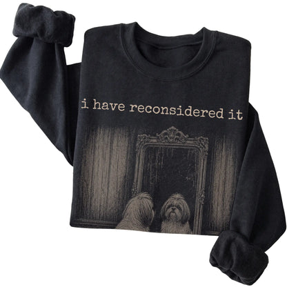 Black Shih Tzu The Answer Is Still No sweatshirt, folded view