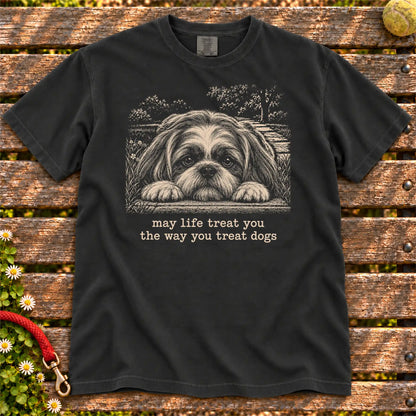 Shih Tzu Karma Comfort Colors T-shirt in Black