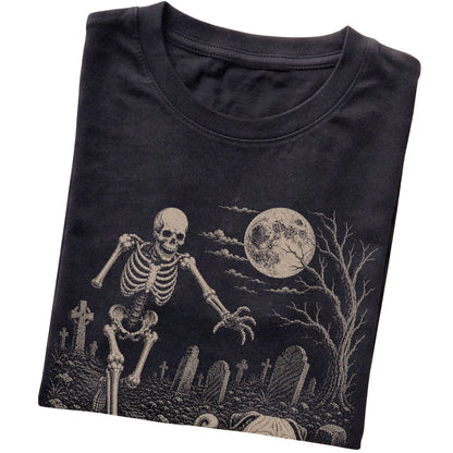 Black Skeleton Chase Pug T-shirt, folded view