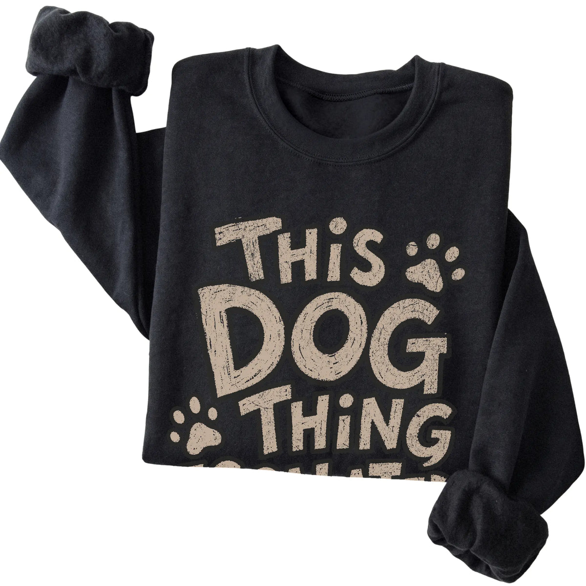 Black This Dog Thing Escalated Quickly folded detail