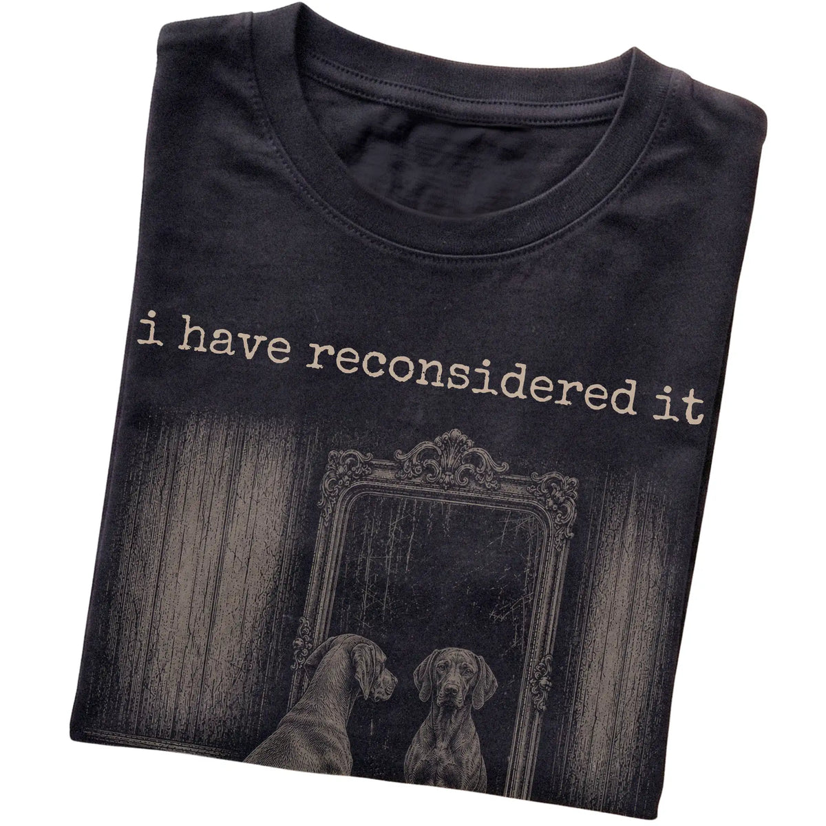 Black Vizsla The Answer Is Still No T-shirt, folded view