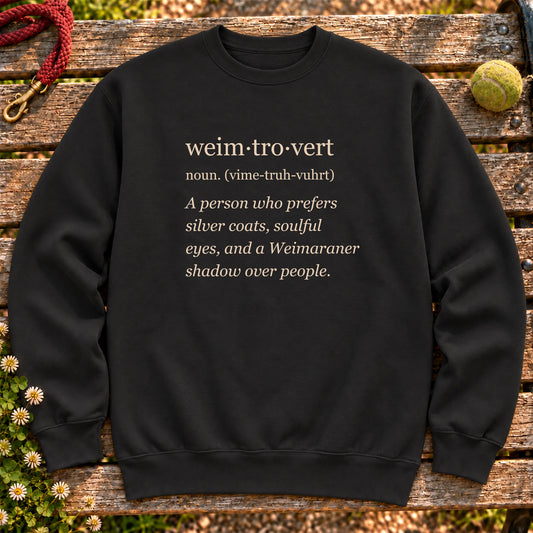 Black Weimaraner Tro-Vert crewneck sweatshirt