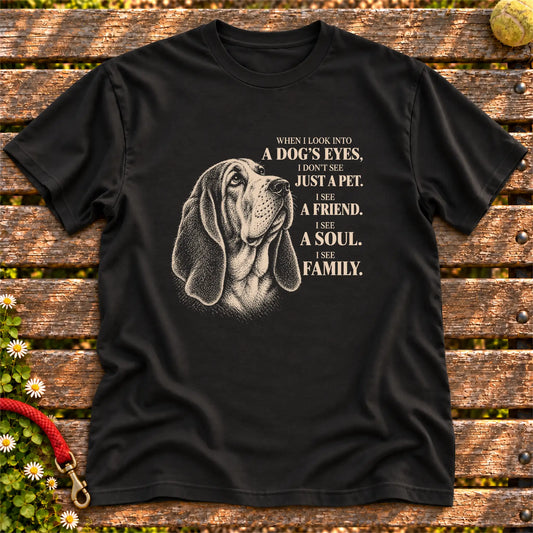 Black Gildan® Softstyle T-shirt featuring the Basset Hound More Than a Pet design.