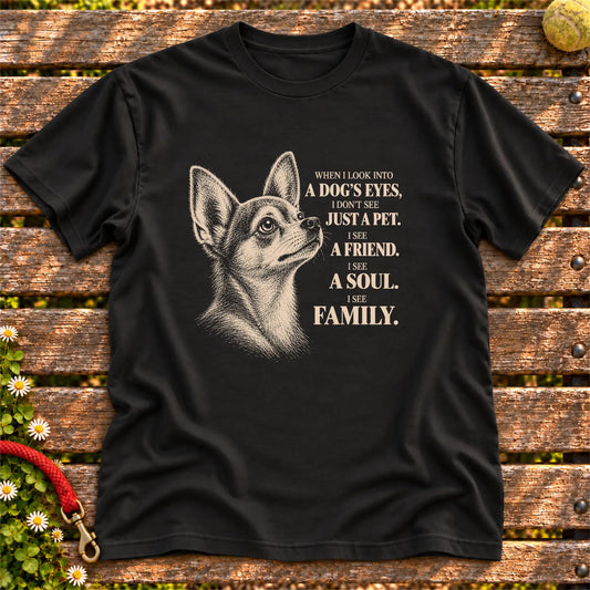 Black Gildan® Softstyle T-shirt featuring the Chihuahua More Than a Pet design.