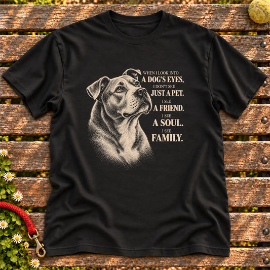 Black Gildan® Softstyle T-shirt featuring the Rescue Pitbull Mix More Than a Pet design.