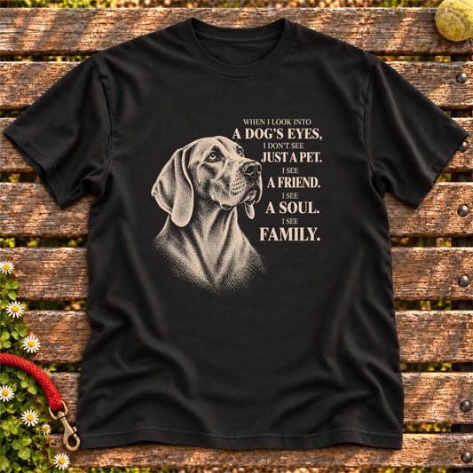 Black Gildan® Softstyle T-shirt featuring the Weimaraner More Than a Pet design.