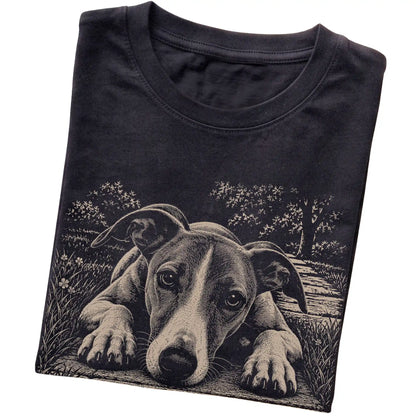 Whippet Karma Softstyle T-shirt in Black — Folded Detail