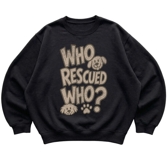 Black Who Rescued Who laid flat