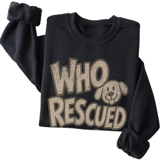 Black Who Rescued Who folded detail