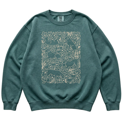 Blue Spruce Labrador Retriever Fall Leaves shirt laid flat