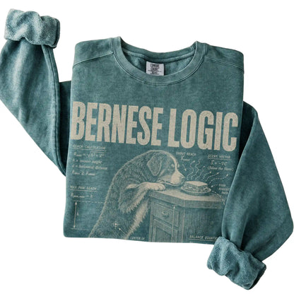 Blue Spruce Bernese Mountain Dog Logic T-Shirt folded detail