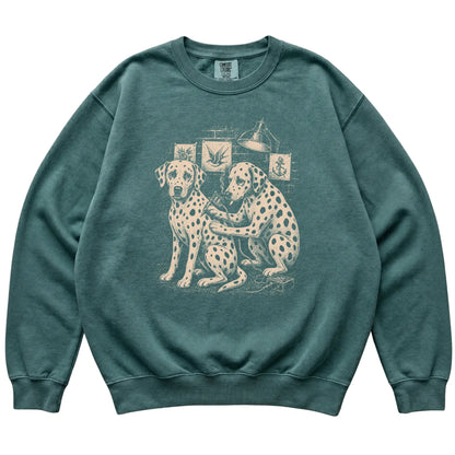 Blue Spruce Dalmatian Dog Tattoo Artist shirt laid flat