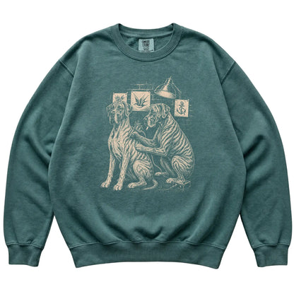 Blue Spruce Great Dane Dog Tattoo Artist shirt laid flat